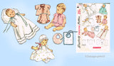 1950s Vintage Simplicity Sewing Pattern 4507 Baby Layette w Christening Dress