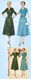 1950s Vintage Simplicity Sewing Pattern 4517 Uncut Misses Peplum Dress Size 34 B