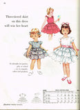 Simplicity 4585: 1950s Toddler Girls Party Dress Sz 4 Vintage Sewing Pattern