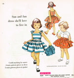1950s Vintage Simplicity Sewing Pattern 4625 Uncut Toddler Girls Sun Dress Size 4