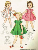 Simplicity 4626: 1950s Sweet Baby Girls Dress Size 1 Vintage Sewing Pattern