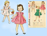 Simplicity 4626: 1950s Sweet Baby Girls Dress Size 2 Vintage Sewing Pattern