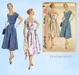 Simplicity 4668: 1950s Uncut Misses Street Dress Sz 34 B Vintage Sewing Pattern