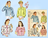 Simplicity 4756: 1940s Misses Bedjacket & Slippers 32B Vintage Sewing Pattern