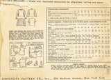 Simplicity 4756: 1940s Misses Bedjacket & Slippers 38B Vintage Sewing Pattern