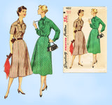 1950s Vintage Simplicity Sewing Pattern 4802 Uncut Misses Day Dress Sz 36 B