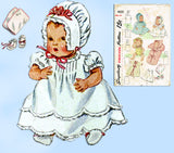 Simplicity 4830: 1940s 15in Tiny Tears Baby Doll Clothes Set Vintage Sewing Pattern