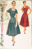 1950s Vintage Simplicity Sewing Pattern 4922 Uncut Misses Party Dress Sz 16 34B