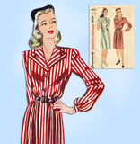 Simplicity 4779: 1940s Uncut Misses WWII Dress Sz 38 Bust Vintage Sewing Pattern