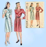 Simplicity 4779: 1940s Uncut Misses WWII Dress Sz 38 Bust Vintage Sewing Pattern