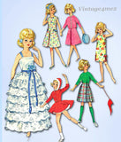 1950s Vintage Simplicity Sewing Pattern 5214 Uncut 12in High Heel Doll Clothes