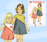 Simplicity 6469: 1960s Uncut Toddler Girls Dress Size 4 Vintage Sewing Pattern