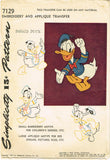 1940s Vintage Simplicity Transfer Pattern 7129 Uncut Donald Duck Bedspread Motif