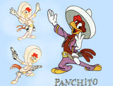 1940s Vintage Simplicity Transfer Pattern 7131 Uncut Panchito Bedspread Motif