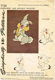 1940s Vintage Simplicity Transfer Pattern 7134 Disney Uncut Thumper Bedspread