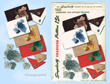 1940s Simplicity Embroidery Transfer 7325 Uncut Applique Leaf Place Mats Napkins
