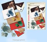 1940s Simplicity Embroidery Transfer 7325 Uncut Applique Leaf Place Mats Napkins