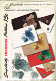 1940s Simplicity Embroidery Transfer 7325 Uncut Applique Leaf Place Mats Napkins