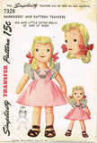 Simplicity 7328: 1940s Big & Little Sister Cloth Dolls Vintage Sewing Pattern