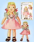Simplicity 7328: 1940s Big & Little Sister Cloth Dolls Vintage Sewing Pattern