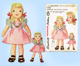 Simplicity 7328: 1940s Big & Little Sister Cloth Dolls Vintage Sewing Pattern