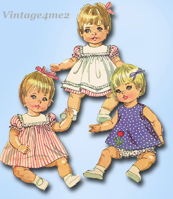 1960s Vintage Simplicity Sewing Pattern 7970 Betsy Wetsy Doll Clothes Uncut