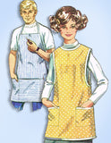 1960s Vintage Simplicity Sewing Pattern 7974 His & Hers Apron Set Size Medium