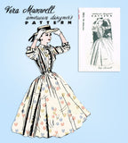 1950s Rare Vintage Designer Spadea Pattern 1182 Uncut Vera Maxwell Dress Sz 34 B - Vintage4me2