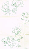 1930s Vintage Superior Embroidery Transfer 169 Uncut DOW Frolicking Puppy Towels - Vintage4me2