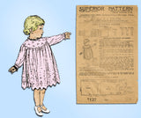 Superior X127: 1920s Rare Uncut Toddler Girls Dress Sz 3 Vintage Sewing Pattern