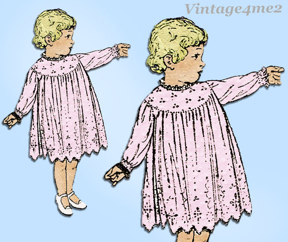 Superior X127: 1920s Rare Uncut Toddler Girls Dress Sz 3 Vintage Sewing Pattern