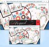 1940s Vintage Vogart Embroidery Transfer 118 Uncut Lazy Daisy Floral Vanity Set