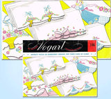 1950s Vintage Vogart Embroidery Transfer 146 Uncut Garden Girl Pillowcases 