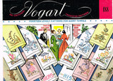 1950s Vintage Vogart Embroidery Transfer 188 Uncut Saloon Girl Guest Towel Set - Vintage4me2