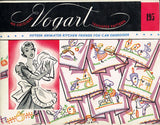 1950s Vintage Vogart Embroidery Transfer 195 Anthro Dishes & Maid and Chef Tea Towels vintage4me2