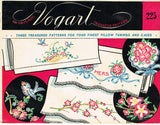 1950s Vintage Vogart Embroidery Transfer 225 Uncut Floral Pillowcase Motifs - Vintage4me2