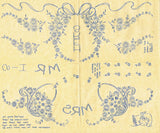 1950s Vintage Vogart Embroidery Transfer 670 Uncut Floral Pillowcase Linens - Vintage4me2