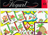 1950s Vintage Vogart Embroidery Transfer 679 Uncut Fruit Tea Towel Kitchen Set