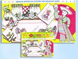 1960s Vintage Vogart 717 Embroidery Transfer Mexican Couple Kitchen Towels FF -Vintage4me2