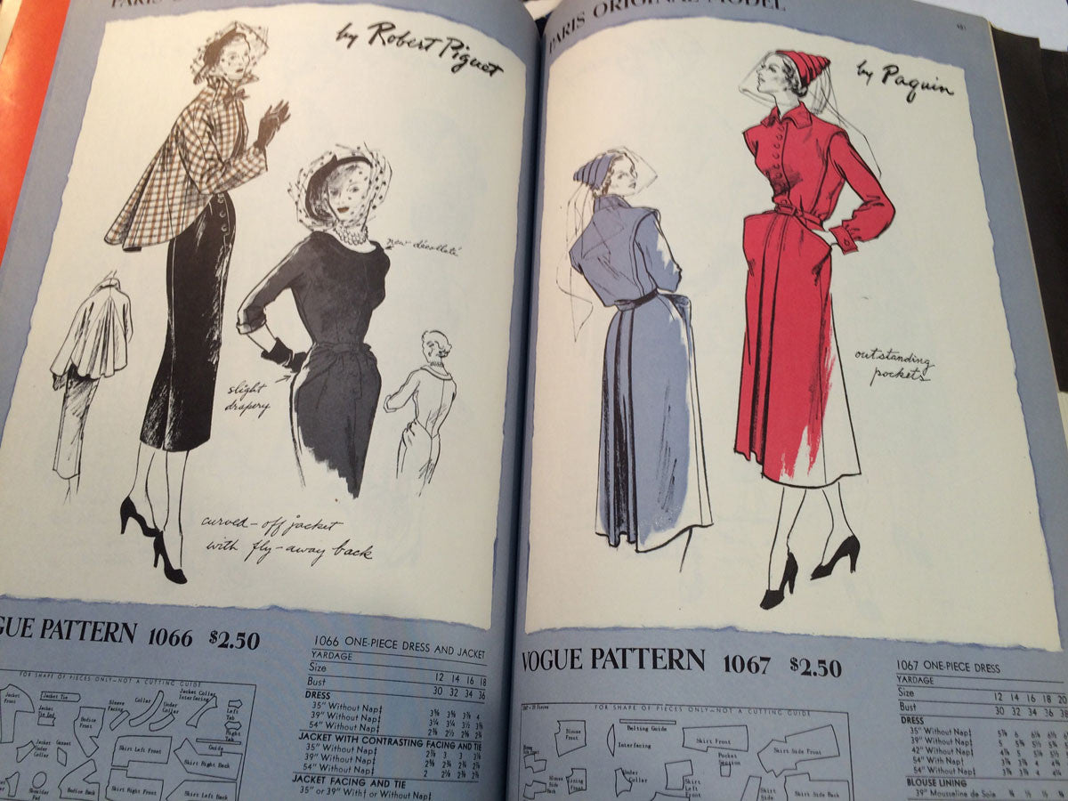 1950s Rare Vintage Vogue Tab Counter Catalog 100s of Pages Hardbound A