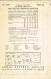 1930s Vintage Vogue Sewing Pattern 2099 Teen Girls Dress or Jumper Blouse Sz 14