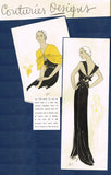Vogue 217: 1930s Rare Couturier Evening Gown Cape Sz 34 B Vintage Sewing Pattern - Vintage4me2