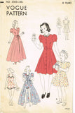 1930s Vintage Vogue Sewing Pattern 2202 Rare Girls Playsuit & Housecoat Size 8