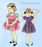 Vogue 2599: 1950s Cute Toddler Girls Party Dress Size 2 Vintage Sewing Pattern