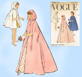 1950s Vintage Vogue Sewing Pattern 2766 Darling Toddler Girls Hooded Cape Size 4
