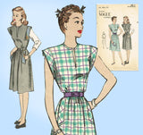 Vogue 3002: 1940s Junior Misses Jumper Dress Sz 30.5 B Vintage Sewing Pattern