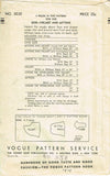 1940s Rare Original Vintage Vogue Pattern 3030 Misses Hood Helmet Hat & Gloves