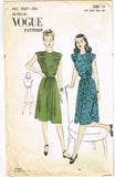 Vogue 3067: 1940s Junior Misses Sun Dress Sz 31.5 B Vintage Sewing Pattern