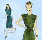 Vogue 3067: 1940s Junior Misses Sun Dress Sz 31.5 B Vintage Sewing Pattern