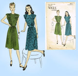Vogue 3067: 1940s Junior Misses Sun Dress Sz 31.5 B Vintage Sewing Pattern